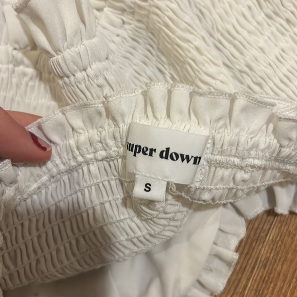 White Superdown Revolve Girly ruffle corset top size small. Laney Bustier top - Picture 6 of 7